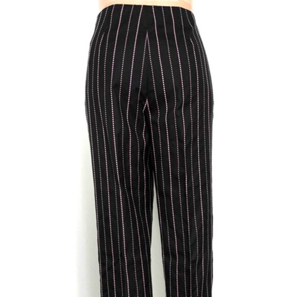 Carlisle black and pink dotted striped ankle grazer pants - Picture 3 of 9